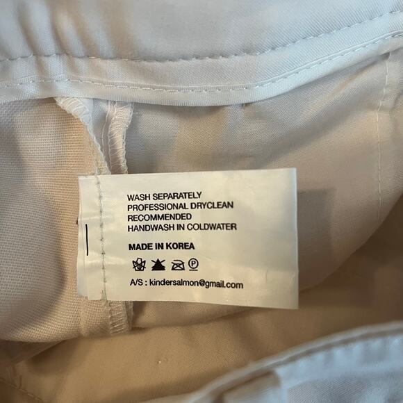 Kindersalmon Flared/Folding Dress Pants in Cream Size 1 - Picture 6 of 7